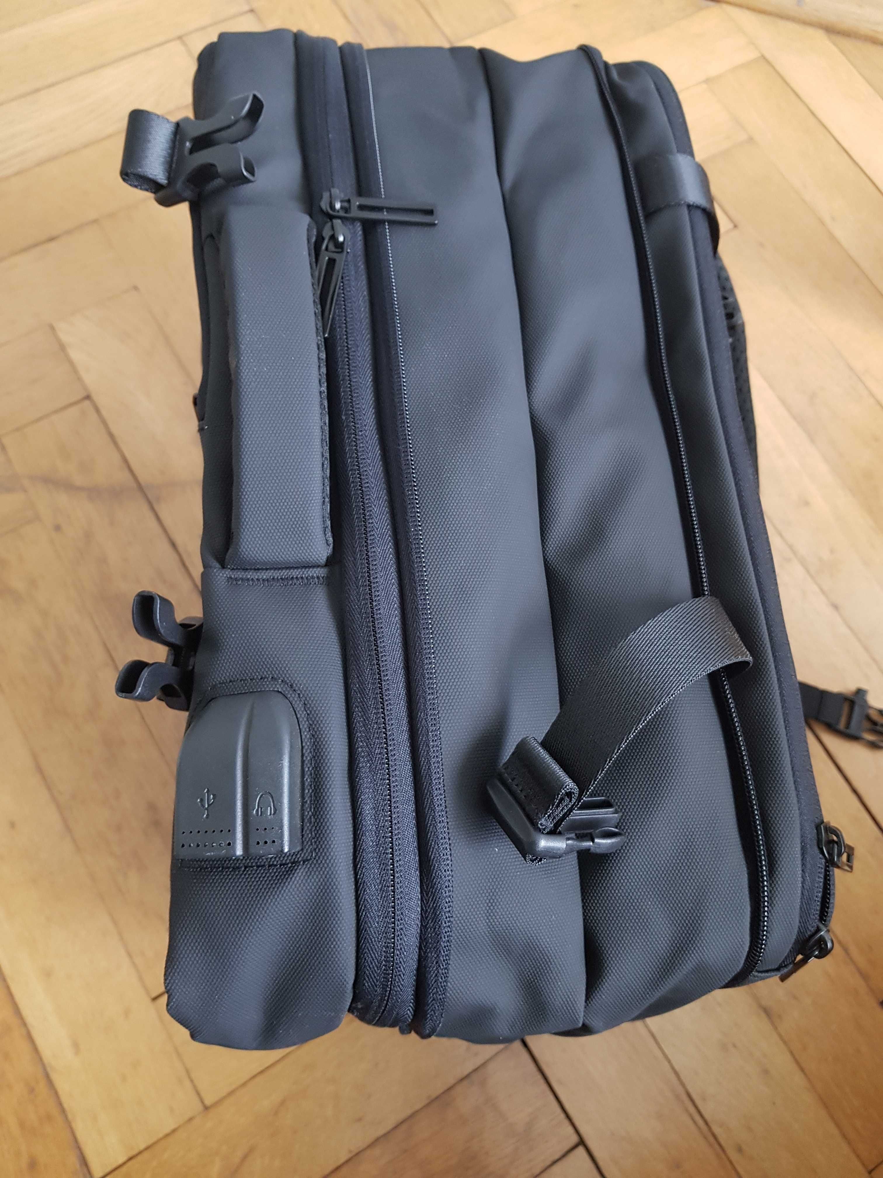Plecak na laptopa 15,6 torba usb powiekszajacy nowy 22 lub 38L