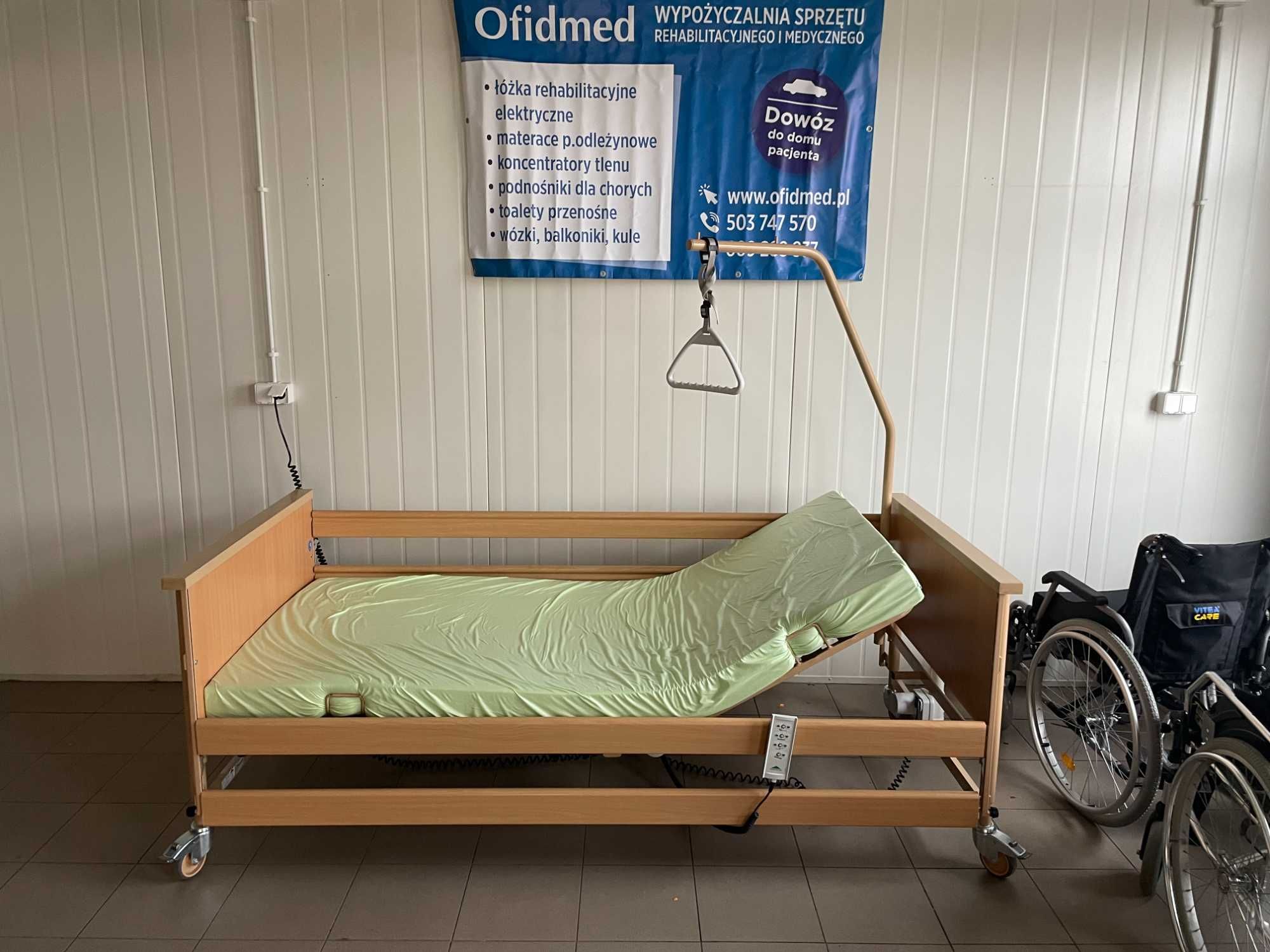 łóżko rehabilitacyjne koncentrator tlenu wypożyczalnia