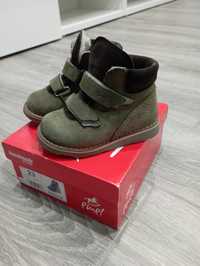 Buty zimowe emel khaki 23 wysokie podbicie