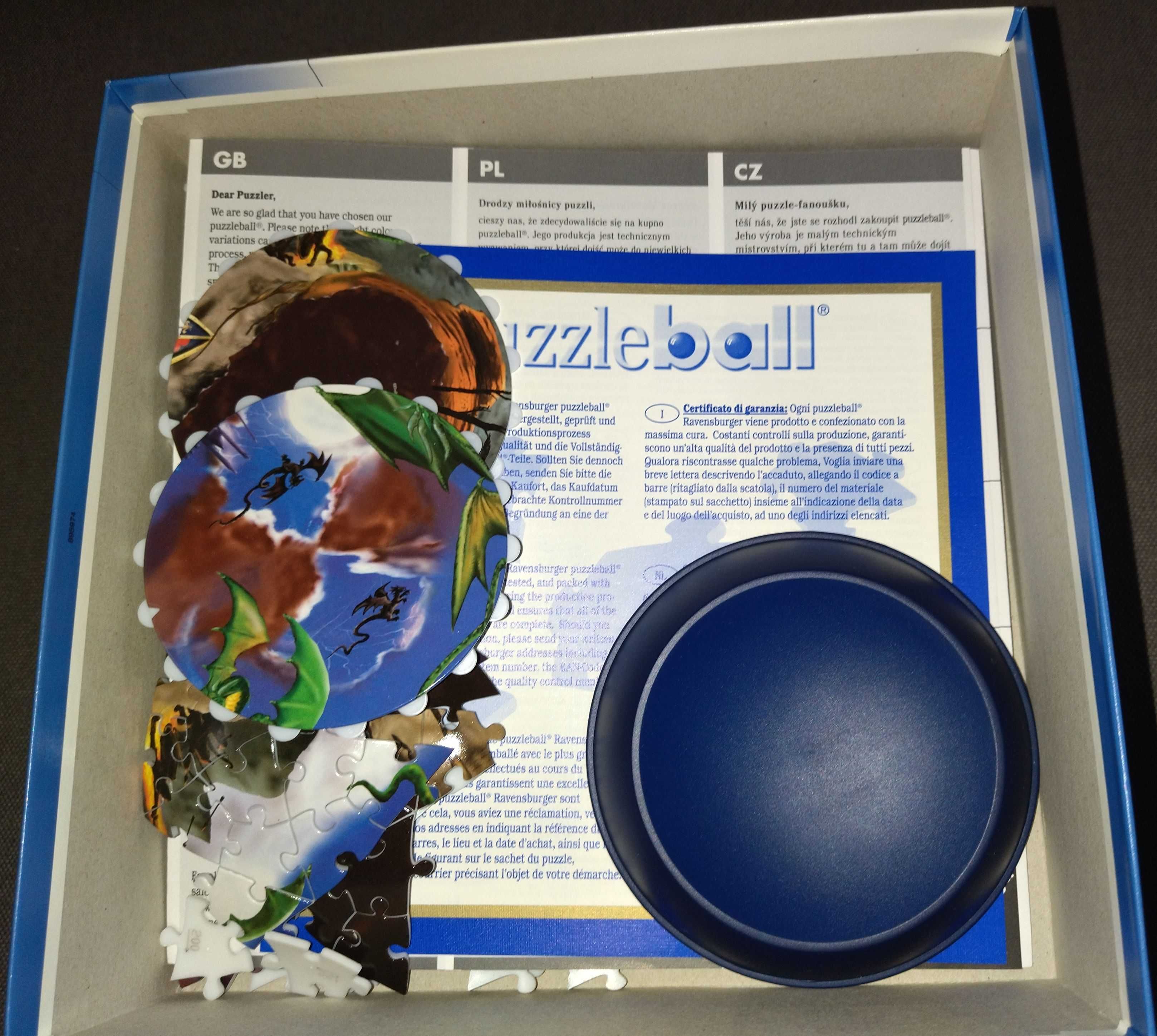 Puzzle puzzleball 3D RAVENSBURG, 240 elementów, fi 15 cm + GRATIS