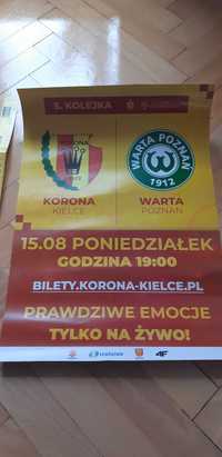 afisz Korona Kielce -Warta Poznań 15.08.2022.