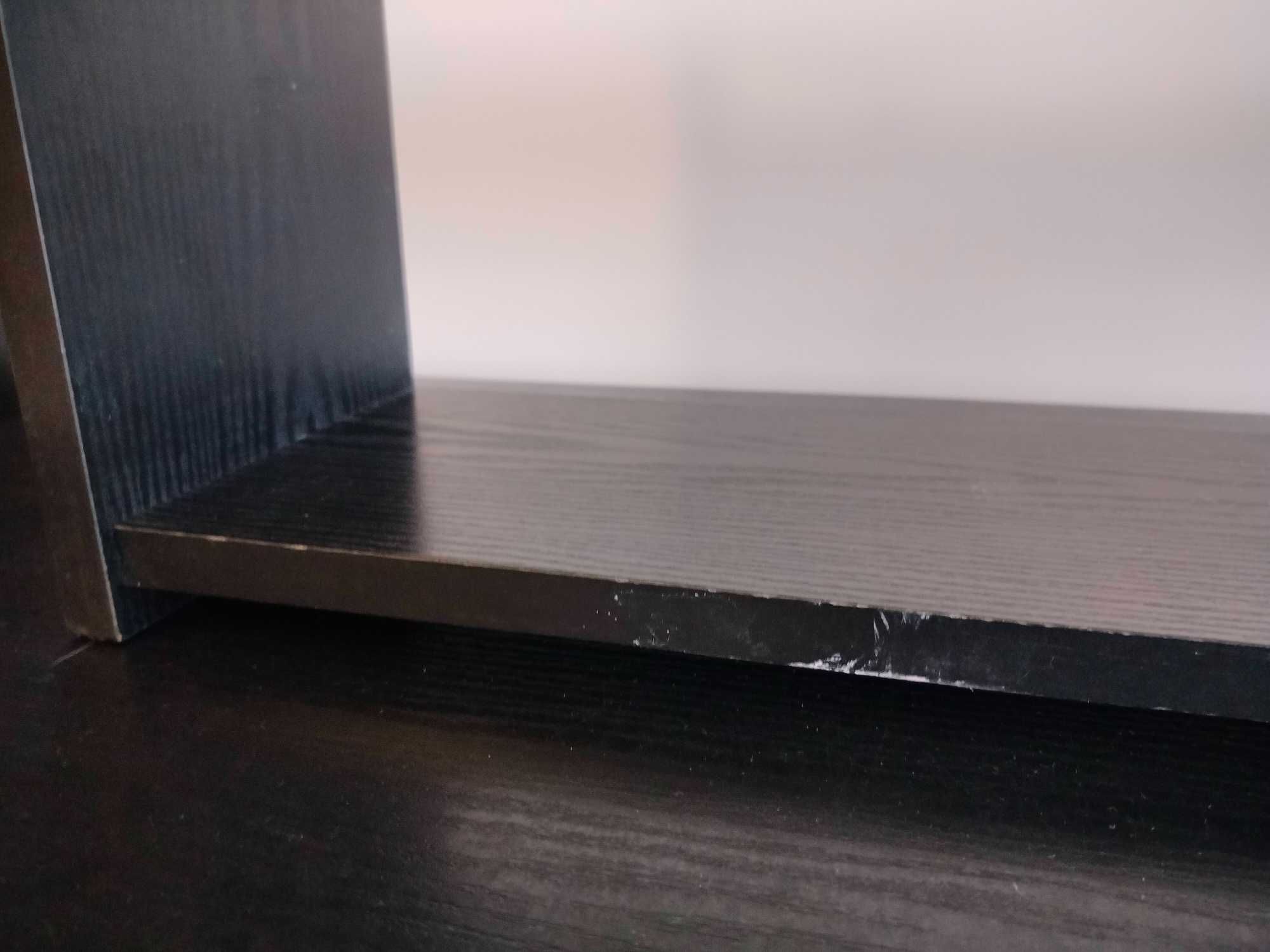 Dwie półki ścienne używane czarne 120x30x33 cm