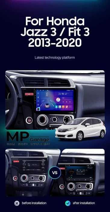 Radio Honda JAZZ / Fit 2013_2020 Android Qled+ CarPlay/AA 4G Montaż