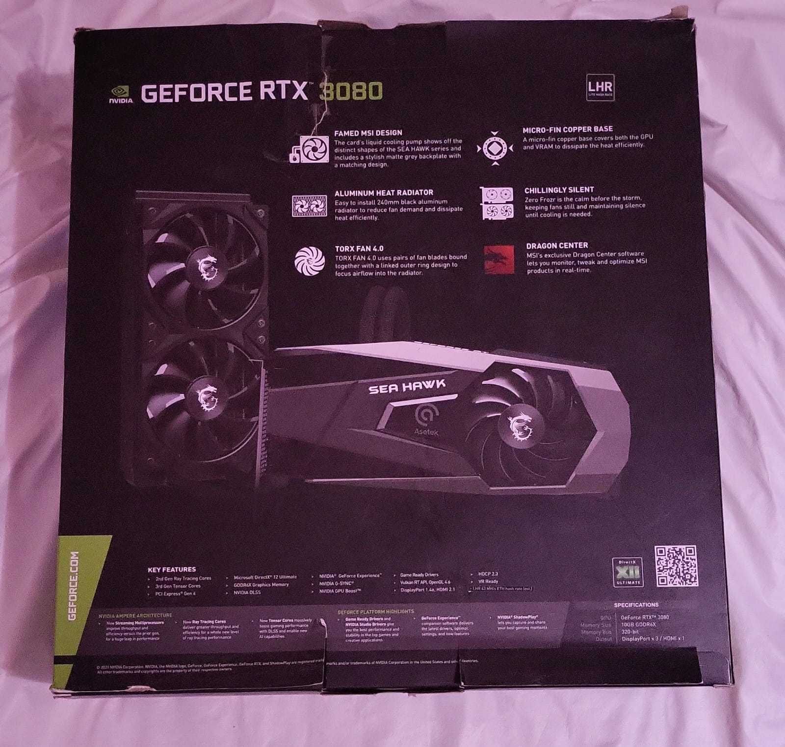 Placa Gráfica GeForce RTX 3080 10Gb Sea Hawk Watercooling (2 Anos G)