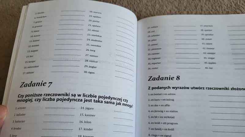 Język szwedzki ćwiczenia dla początkujących Kalli
