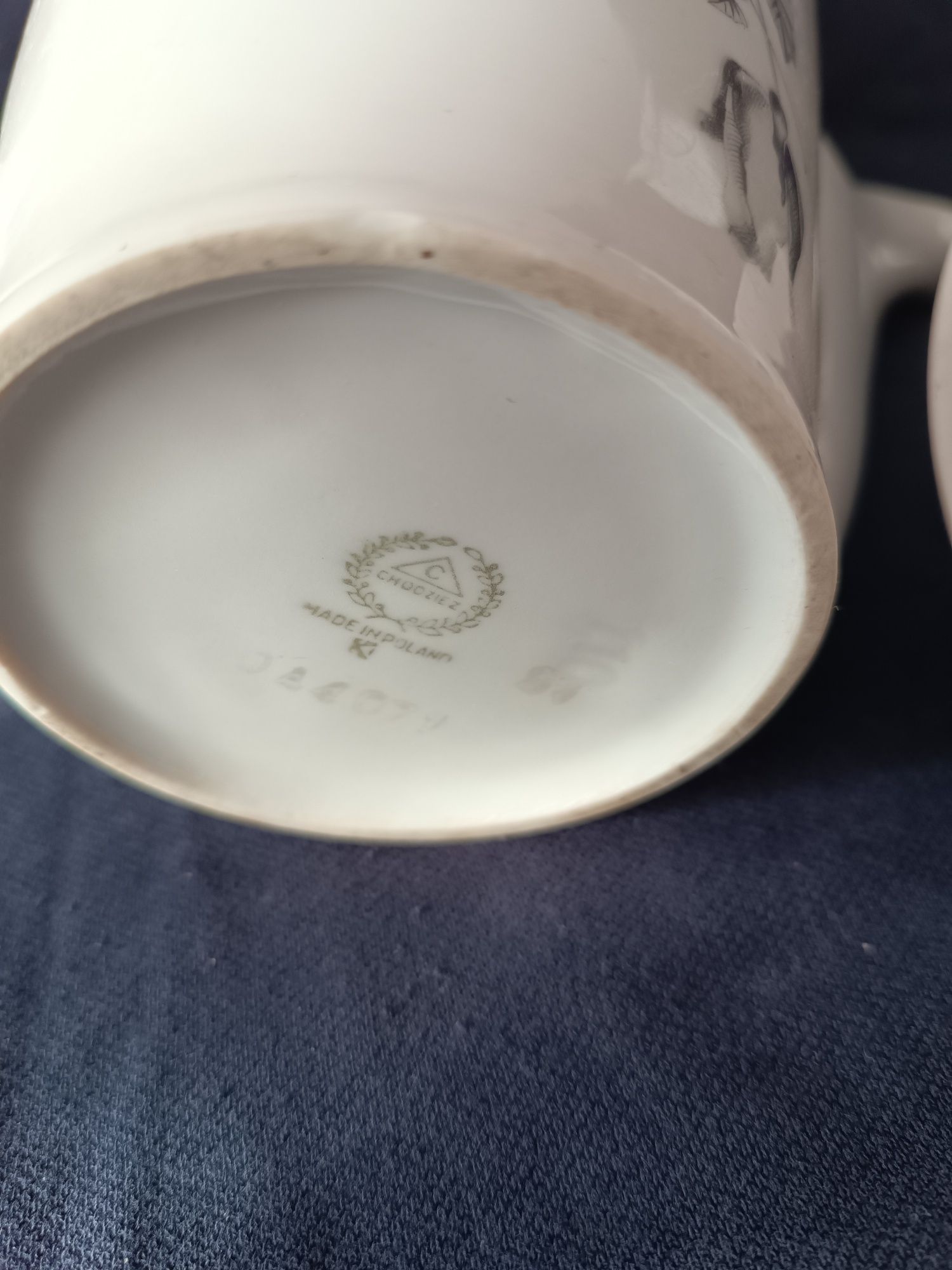 Dzbanek na herbatę imbryk porcelana Chodzież PRL