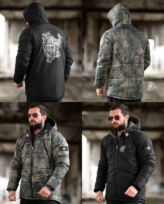 Зимова двостороння куртка Stone Island 4 чоловіча