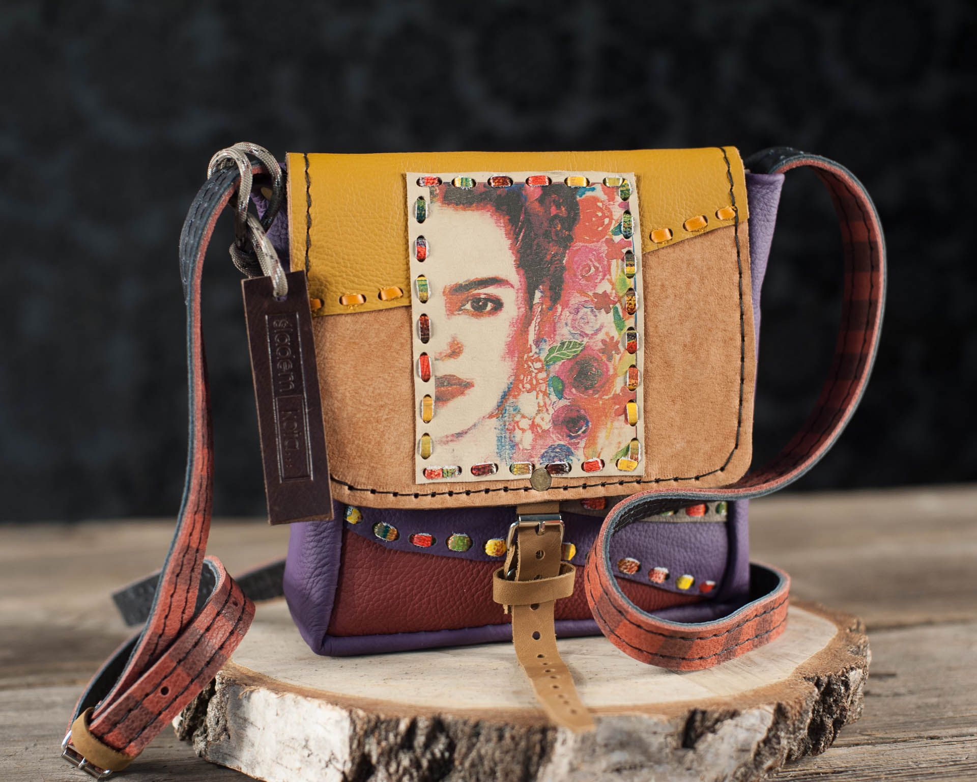 torebka unikatowa retro Frida handmade