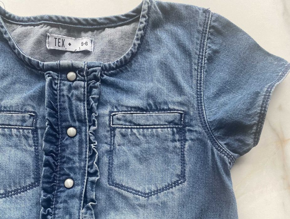 TEX jeansowa sukienka dla dziewczynki 110-116 cm