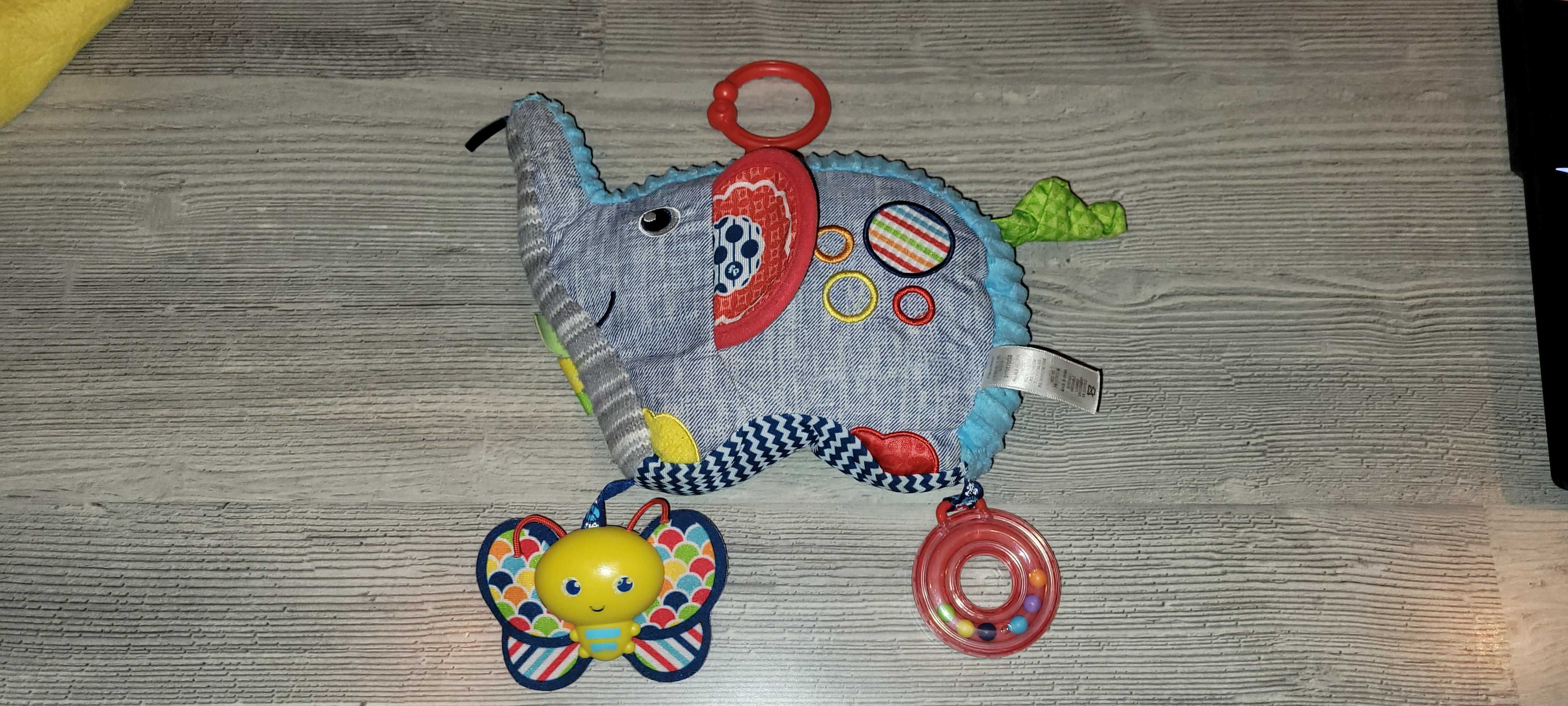 Pluszowy Słoń Słonik grzechotka FDC58 Fisher Price