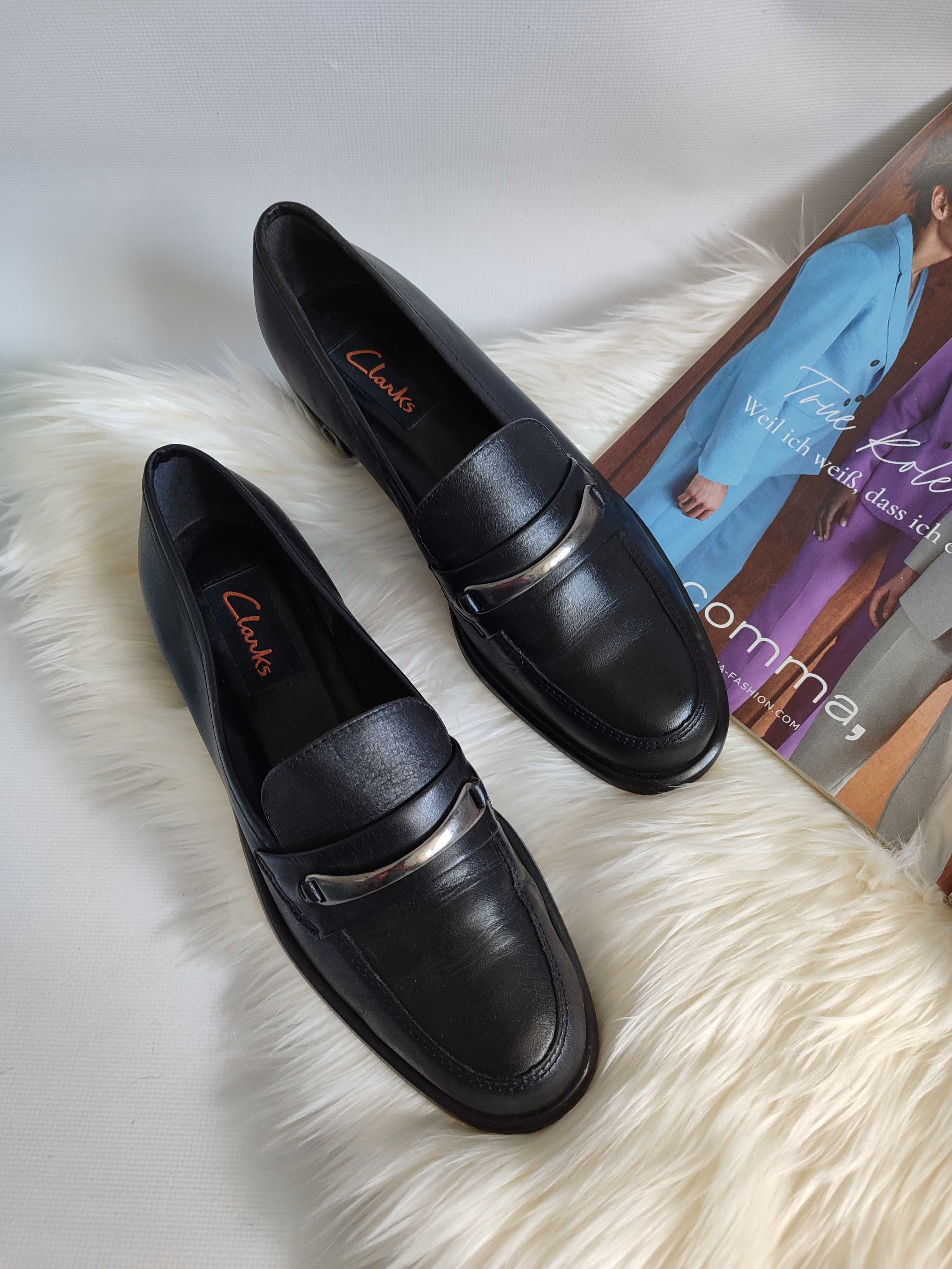 Clarks кожаные туфли лофери черевики