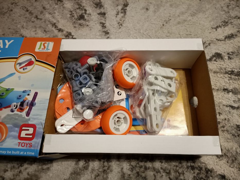 Klocki konstrukcyjne edukacyjne samochód samolot build & Play