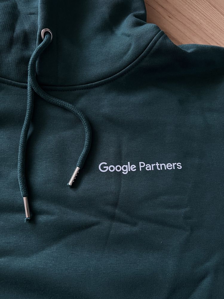 Bluza z kapturem Google Partners XL zielona