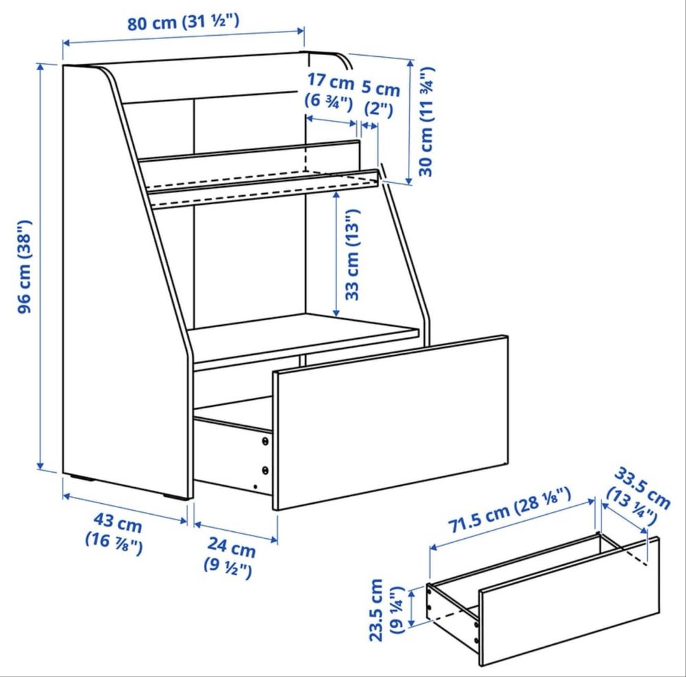 Estante com arrumação Ikea