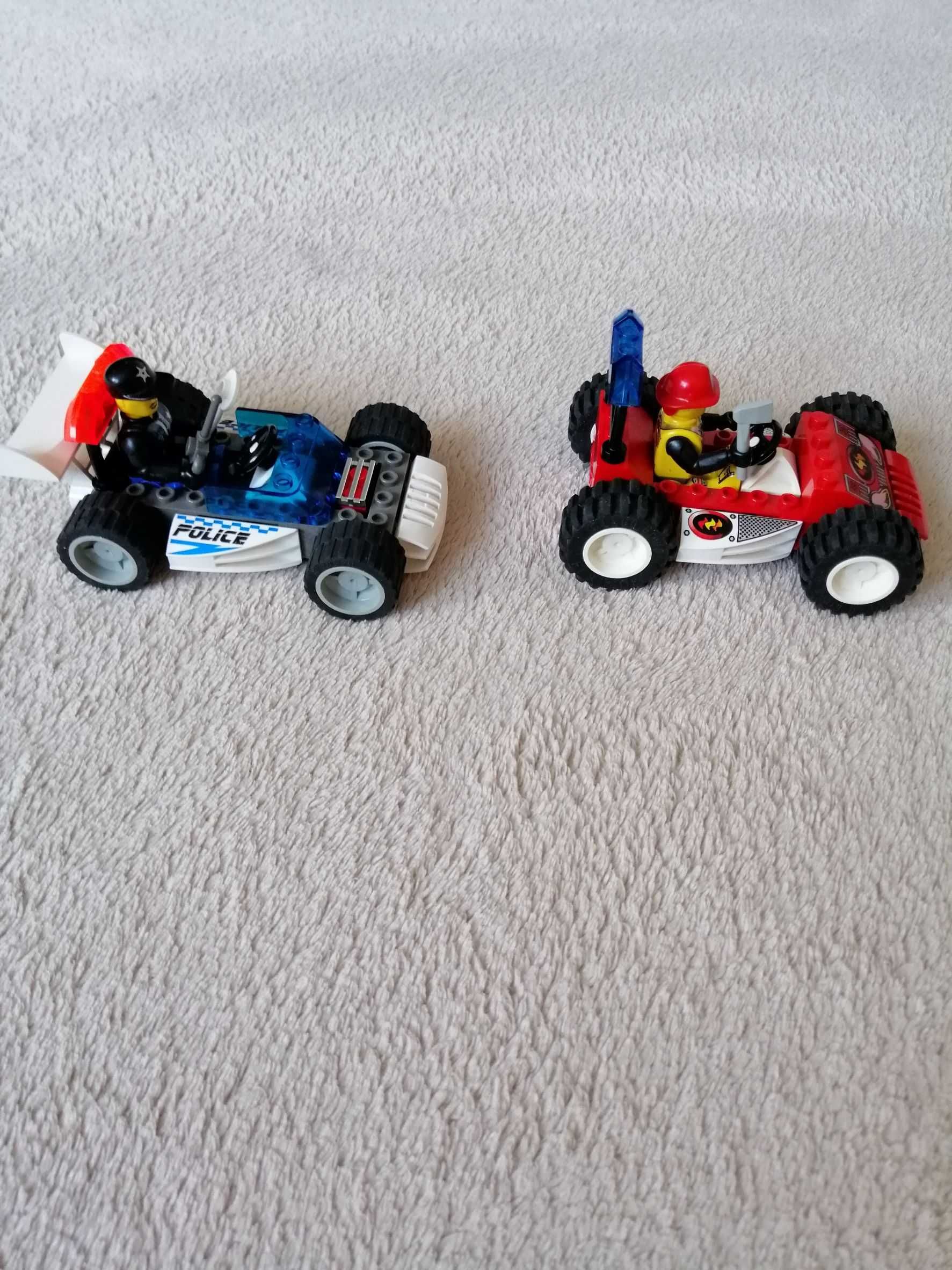 Lego Jack Stone zestaw dwóch pojazdów straż i policja