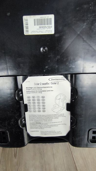 Fotelik samochodowy Storchenmuchle Solar 2 Seatfix ISOFIX 15–36 kg