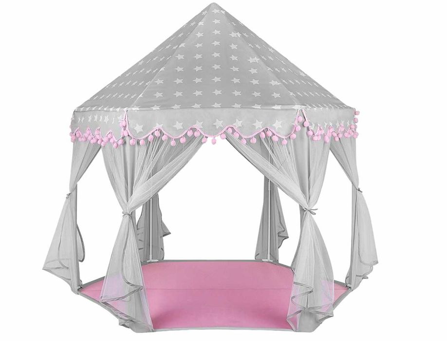 Детская палатка замок игровой домик Kruzzel серый дитячий намет