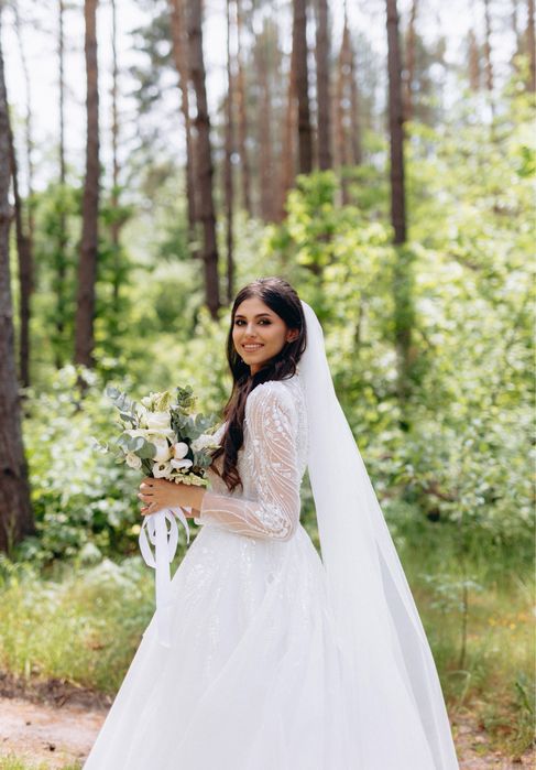 Весільна сукня ручна вишивка бісером