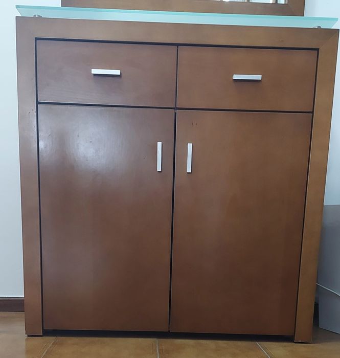 Movel entrada  com vidro fosco