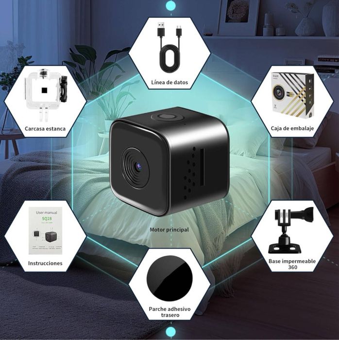 Міні екшн-камера sq28 ultra hd 1080p з магнітним кріпленням