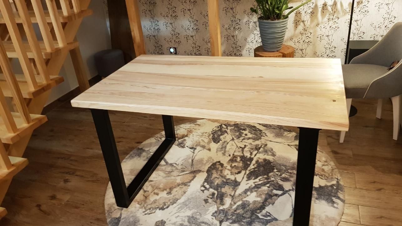 Stół z litego drewna 140x80 nogi loft