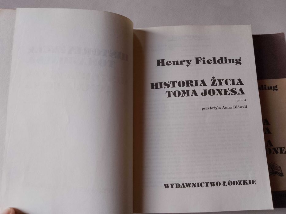H. Fielding "Historia życia Toma Jonesa" t. 1, 2