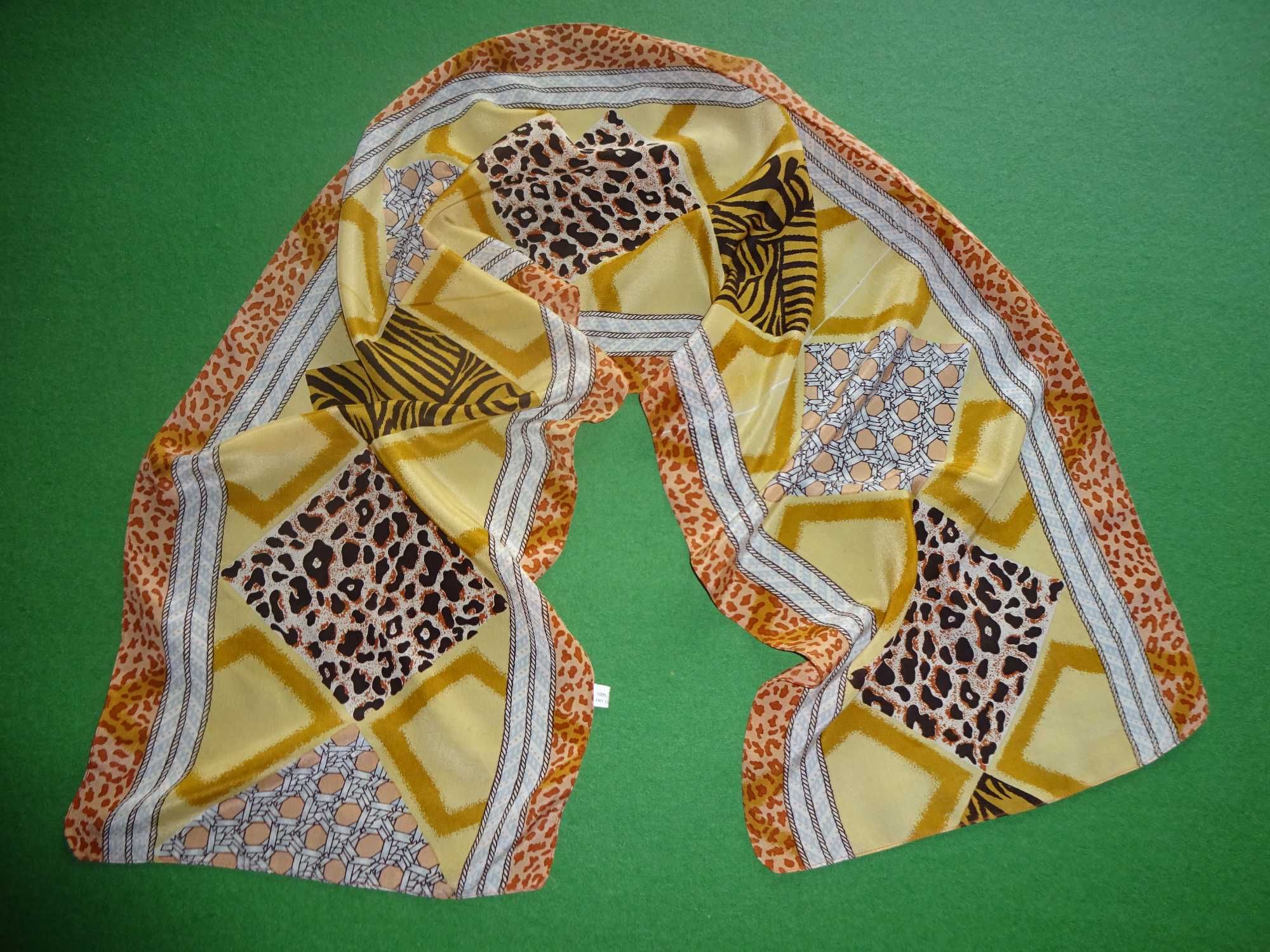 Reine Seide / Pure Silk jedwabny delikatny szal szalik apaszka JEDWAB