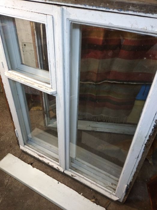 Віконні блоки з коробом зі склом дерево вікна двійні