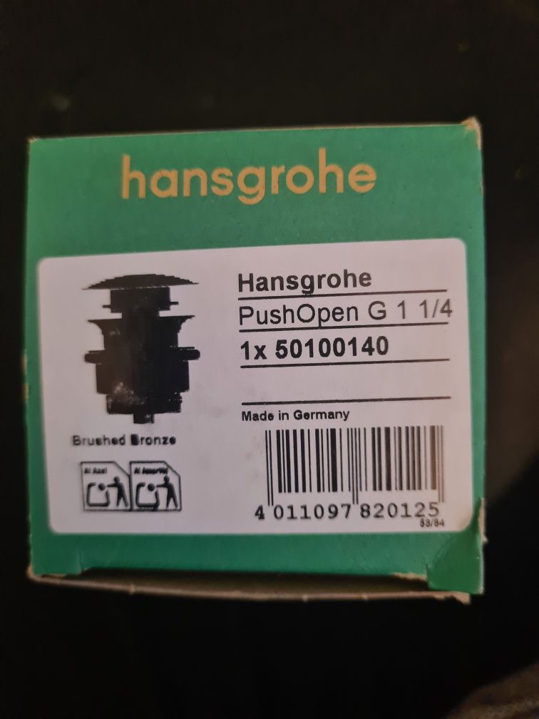 Odplyw klik klak hansgrohe szczotkowany brąz