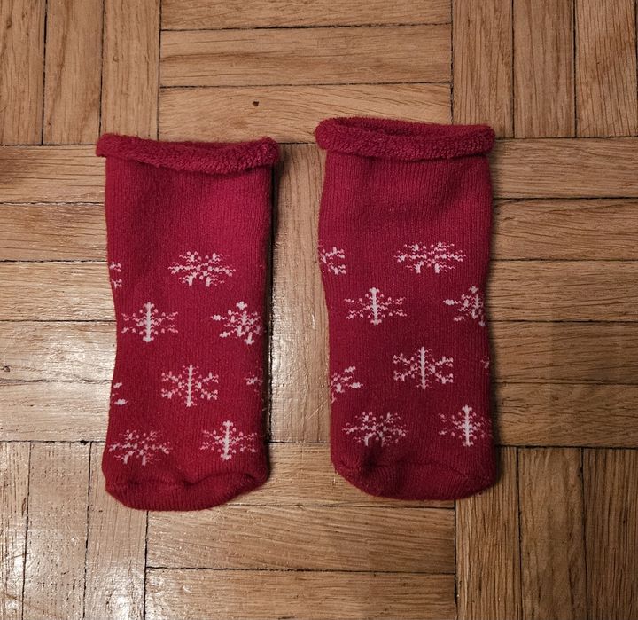 Skarpetki świąteczne czerwone jak nowe na święta unisex 50 - 68