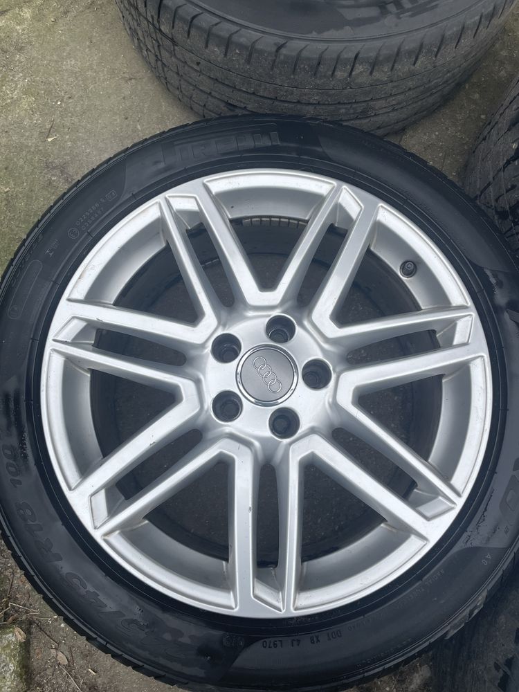 Alufelgi 5x112 R18 oryginalne audi pirelli p zero 245/45/18