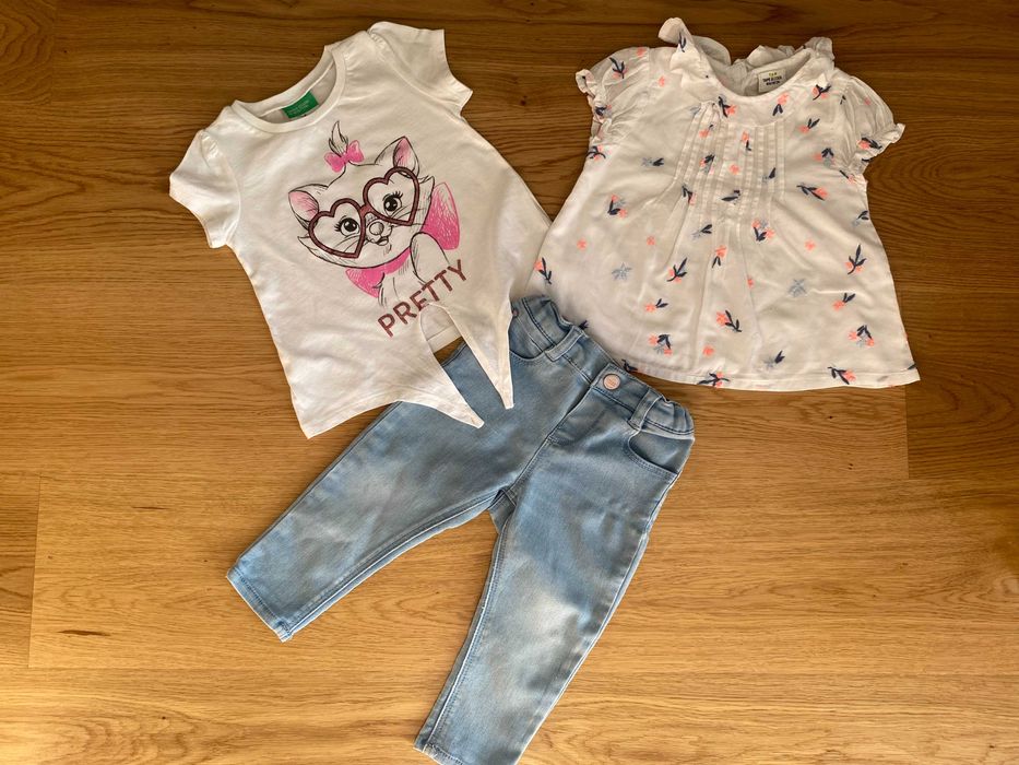 Baby GAP body DKNY bluza spodnie polar 80 cm 12-18m zestaw 19 szt