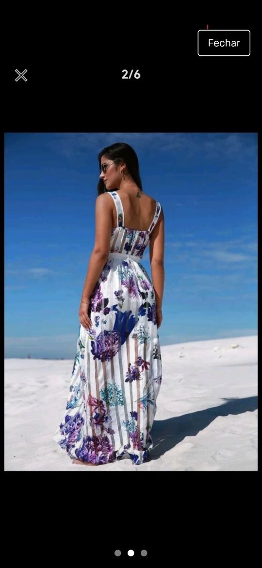 Vestido maxi floral