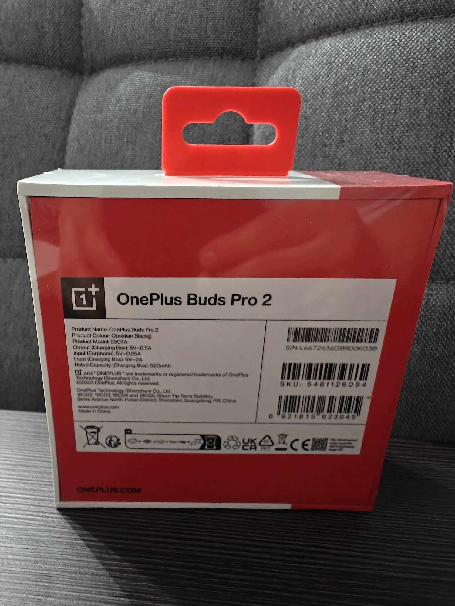 Słuchawki bezprzewodowe OnePlus Buds Pro 2- czarne NOWE na gwarancji