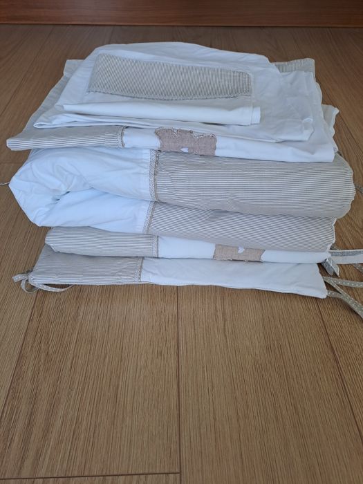 Conjunto têxtil para cama de bebé- ursinho