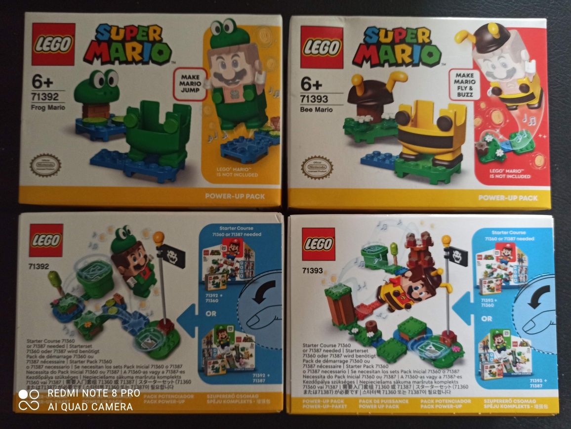 Lego Super Mario Frog Mário e Bee Mário novos na caixa