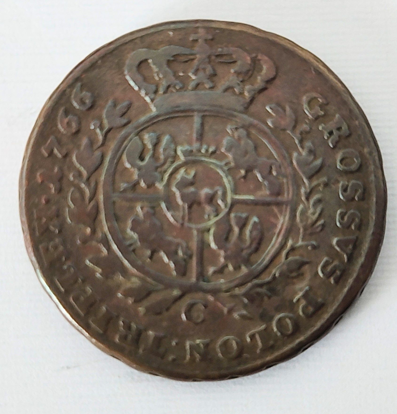 Moneta kolekcjonerska Trojak 1766 r G Stanisław August Poniatowski
OBS
