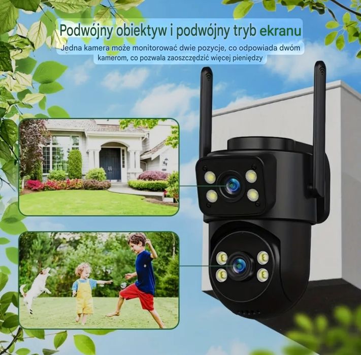 Kamera WIFI Obrotowa 6MP Dwa Obiektywy IP65