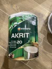 Краска AKRIT 20 Eckaro и JOHSTONES trade acrylic durable matt