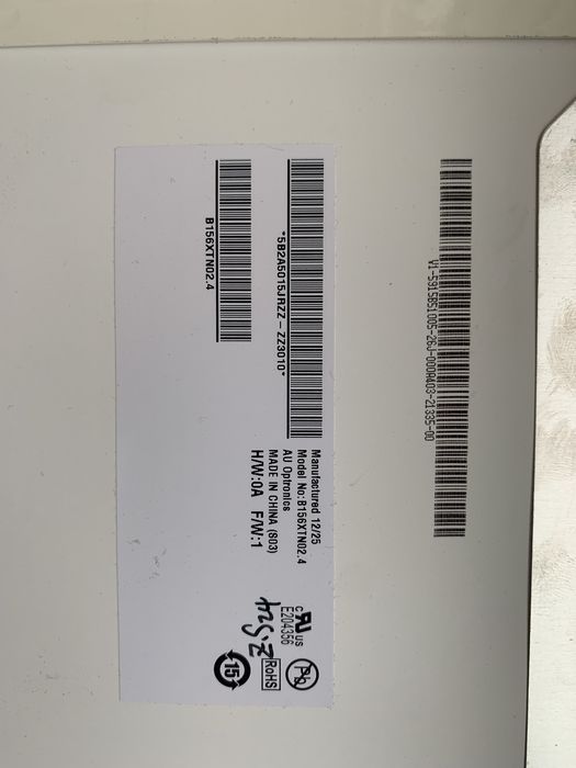 Матриця з Asus N56VB, AU Optronics 15.6" (B156XTN02.4)" 40-pin