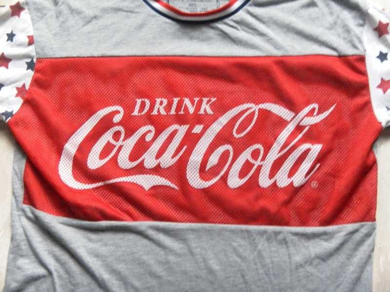 Bluzka t-shirt Coca-cola Atmosphere 36,S wzór gwiazdy