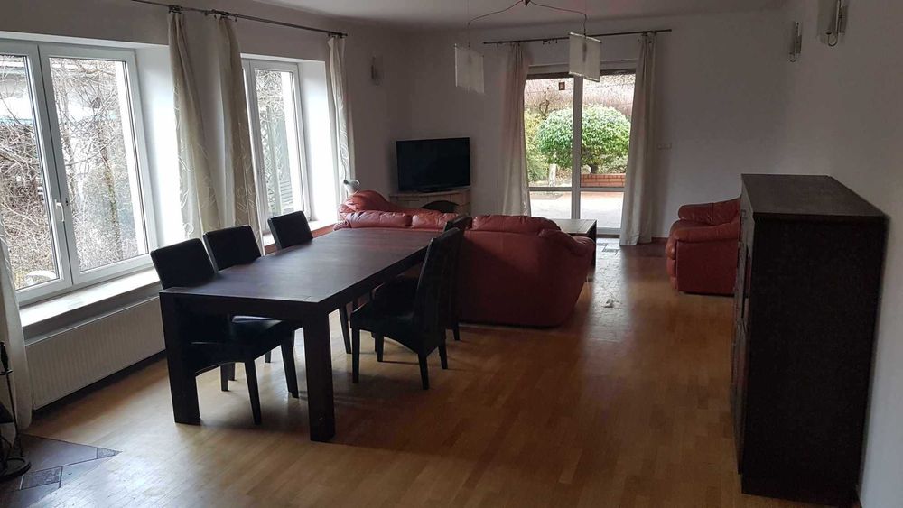 Solidne meble drewniane do salonu zestaw 2 x komoda stół krzesła ława