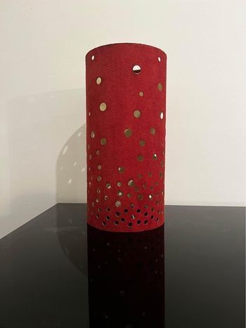 Abajur Vermelho de Veludo