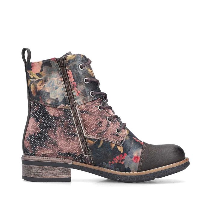 Botki w kwiart - Rieker - r: 36, 37, 38, 39, 40, 41,
