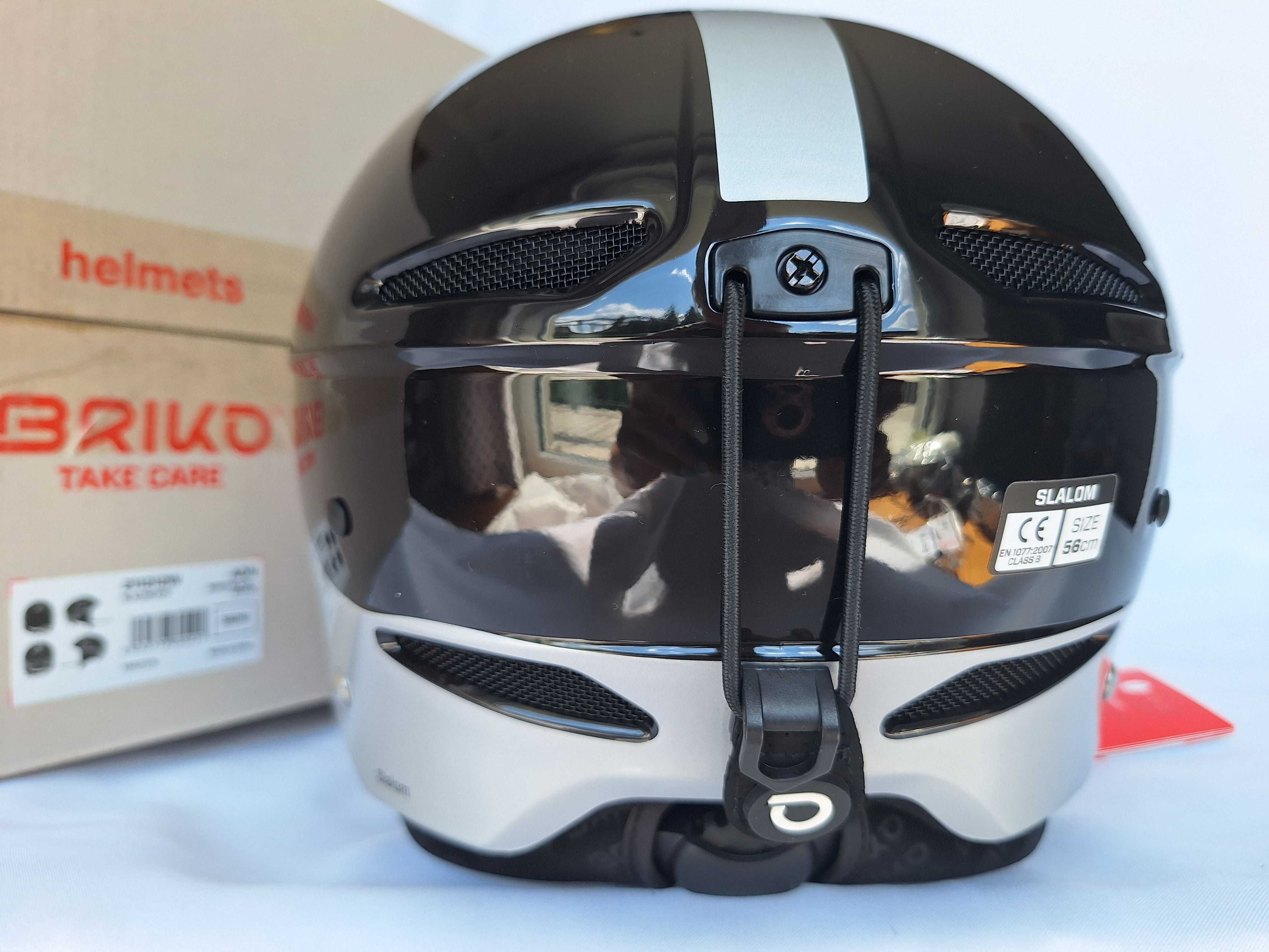 Kask narciarski Briko Slalom EPP Shiny Black Silver M 56cm