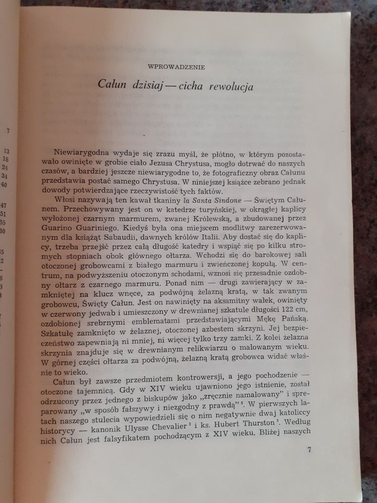 Ian Wilson - Całun Turyński [wyd.1984] spis treści
