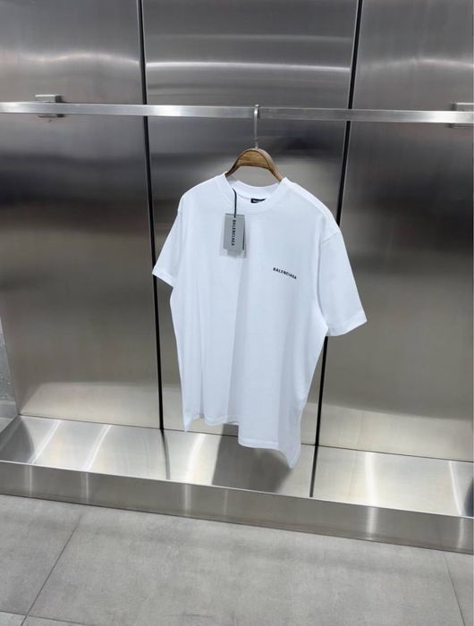 BALENCIAGA брендовая футболка черная белая оверсайз мужская женская