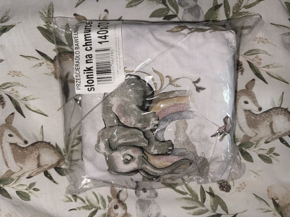 Łóżeczko niemowlęce  2w1 140x70 materac domek ł