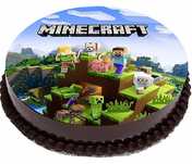 Opłatek (Wydruk jadalny waflowy) na tort jakość Minecraft