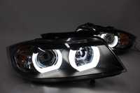 Lampy reflektory przednie przód BMW E90 05-08 D1S RINGI LED U-BAR NEON